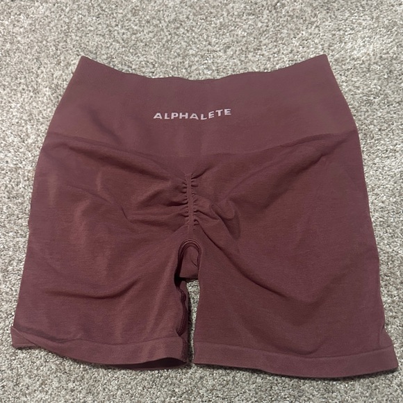 Alphalete Pants - Alphalete Women's Maroon Bike Shorts